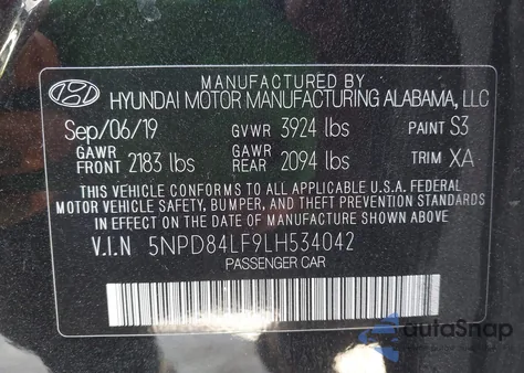 2020 Hyundai Elantra Sel/Value/Limited z USA, uszkodzony, nr VIN 5NPD84LF9LH534042
